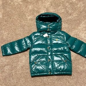 Polo Ralph Lauren green puffy NWT 4T jacket.